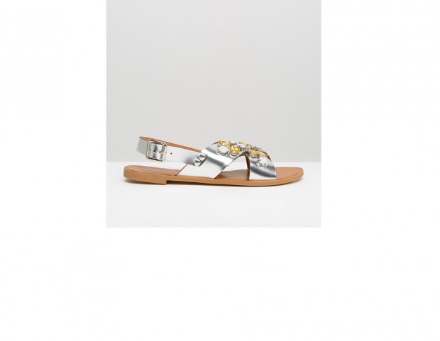 Sandali argento con swarovski