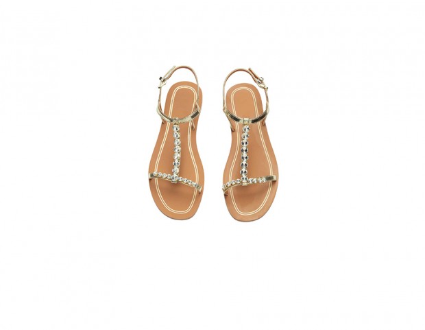Sandali flat con strass