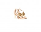 Sandali cipria con paillettes dorate