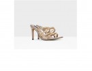 Sandali con fasce incrociate di strass