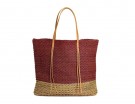 Shopper in paglia con chiusura a zip