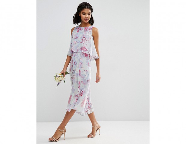Vestito a fiori con balza