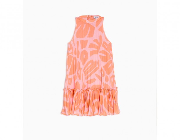 Minidress in chiffon a fantasia