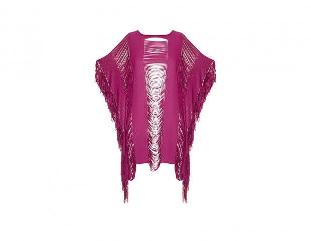 Poncho con le frange