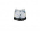 Shorts in denim con le frange
