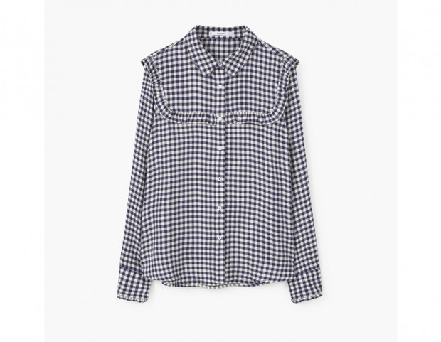 Camicia a stampa Vicjy con plastron