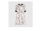 Minidress in crepe con profili a contrasto