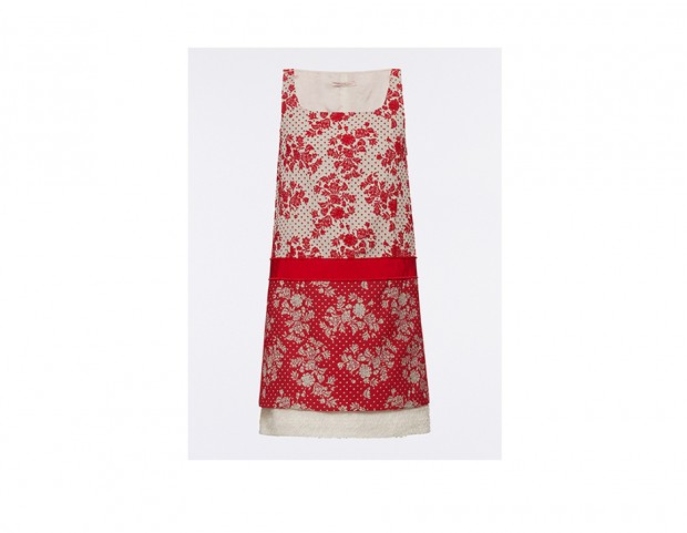 Abito a trapezio in tessuto jacquard