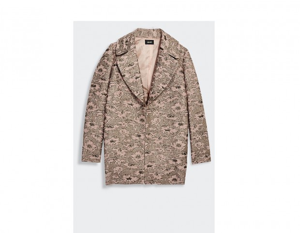 Caban in jacquard floreale