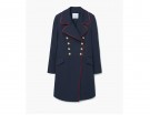 Cappotto in stile militare con bottoni dorati