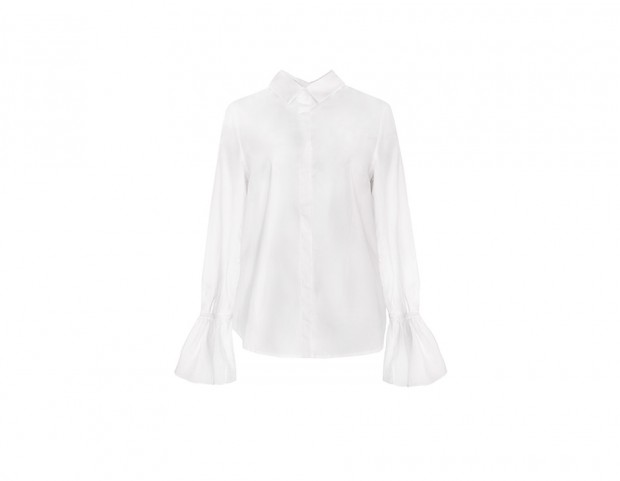 Camicia con maniche a sbuffo