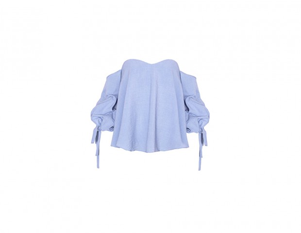 Blusa con spalline scese