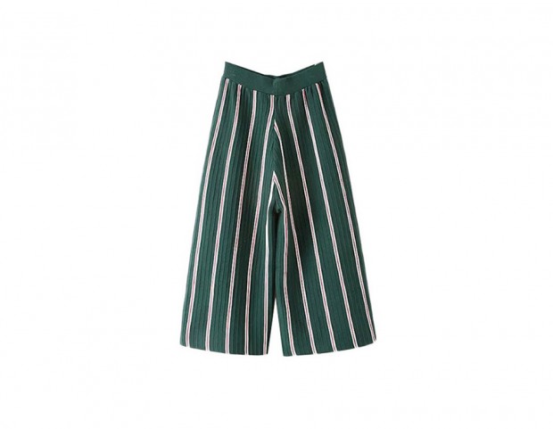 Cropped pants a righe