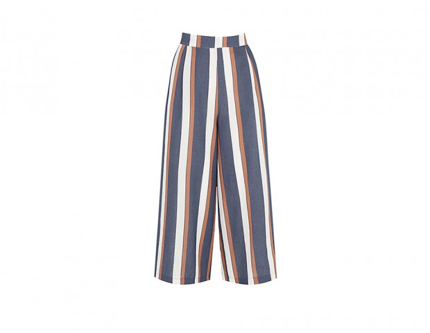 Culotte pants a righe