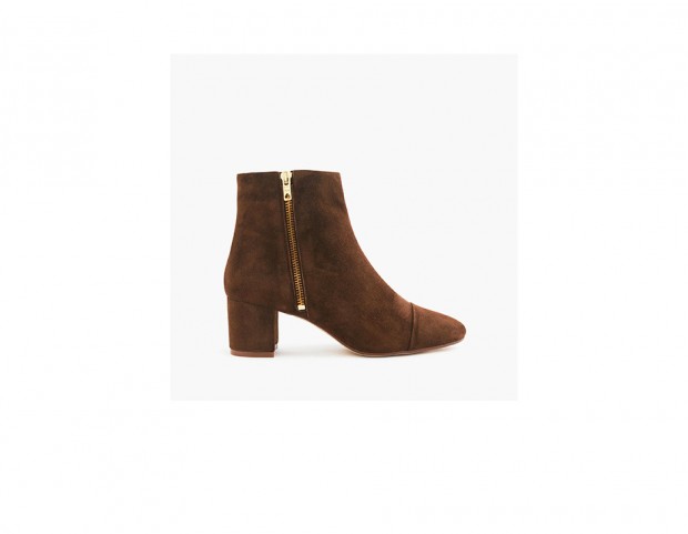 In suede con cerniera dorata