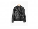 Biker jacket con chiusura asimmetrica