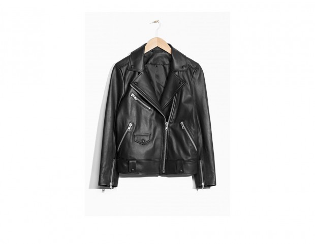 Biker jacket con chiusura asimmetrica