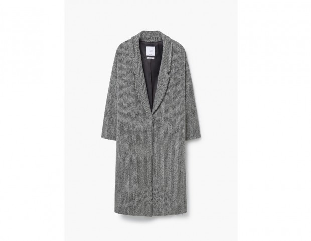 Cappotto in lana spigato