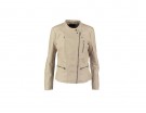 Giacca beige con taschine e zip