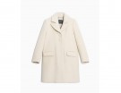 Cappotto di tessuto con lavorazione double, collo con revers