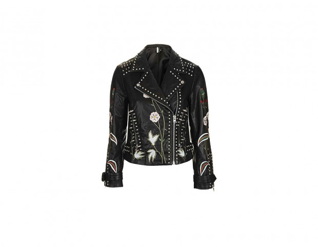 Biker jacket ricamata