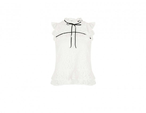 Top di pizzo con fiocco