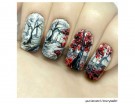 Una nail art che sembra un quadro dipinto. Photo credits: @starrynail.com Pinterest