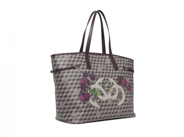 In pvc stampato con manici in pelle