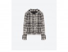 Blazer a girocollo in tweed