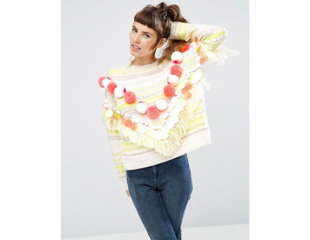 Con pom pon e paillettes