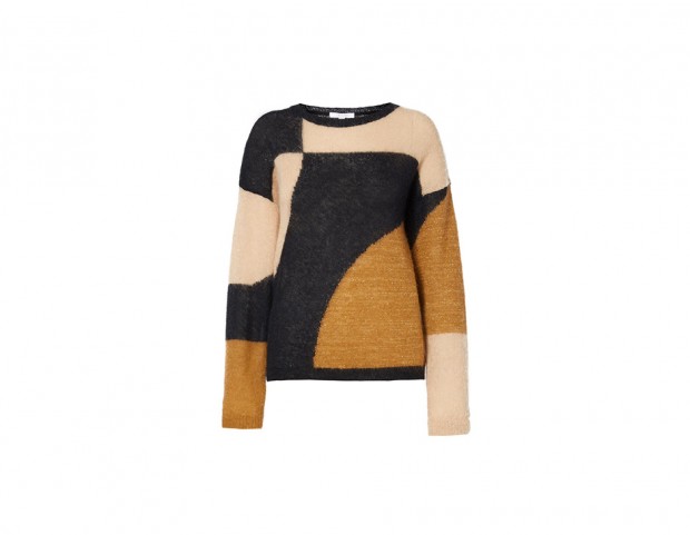 In alpaca e mohair color-block
