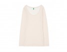 T-shirt girocollo in viscosa misto lana