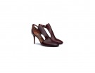 Décolleté cut-out in pelle burgundy