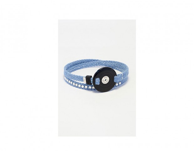 Bracciale in denim e glitter