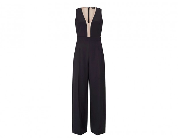 Jumpsuit con inserto trasparente