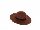 Cappello in feltro color cognac