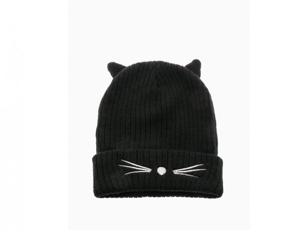 Beanie con orecchiette da gatto