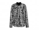 Top argentato con paillettes