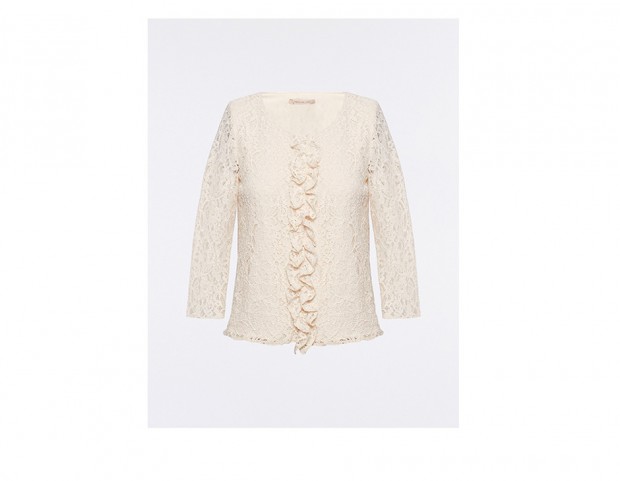 Blusa in macramè con ruches