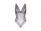 Body in pizzo e tulle see-through