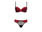 Completo con reggiseno a balconcino e culotte a perizoma