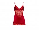 Baby-doll in seta e pizzo ricamato