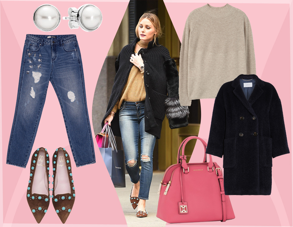 Olivia Palermo jeans dolcevita e ballerine Tu Style