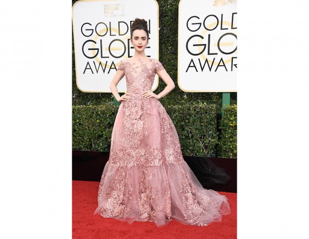 Lily Collins in Zuhair Murad Couture