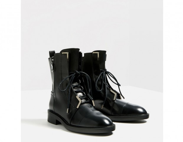 Stivaletto in pelle nero