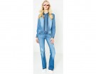 Camicia plissettata in denim