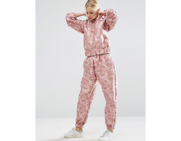 Jogger pants in tessuto jacquard