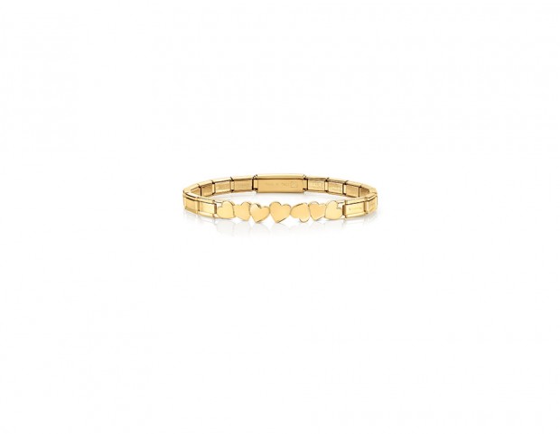 Bracciale in acciaio con cuori