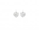 Orecchini a cuore in ottone rodiato e glitter