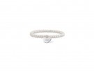 Bracciale di perle con charm d’argento a cuore